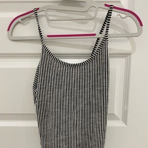 Striped body suit